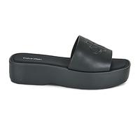 Sandales compensées femmes Calvin Klein Jeans FLATF SNDL LTH MG Noir 39