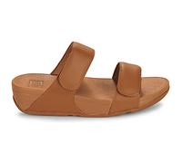 Sandales compensées femmes FitFlop Lulu Adjustable Leather Slides Marron 39