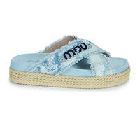 Sandales compensées femmes Mou CRISS-CROSS ROPE SANDAL PAINTE Bleu 39