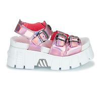 Sandales compensées femmes New Rock DISCO HOLO Rose 40