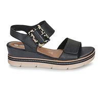Remonte Sandales femme D2L53 - Plates et confortables d'été, noires, 36 EU