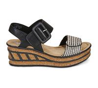 Sandales compensées femmes Rieker 68172-00 Noir 40