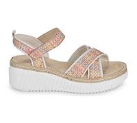 TOM TAILOR Femme 9590240008 Sandale cale, Orange Multi, 39 EU