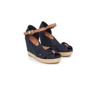 Sandales compensées femmes Tommy Hilfiger BASIC OPEN TOE HIGHWEDGE Bleu 38