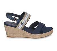 Espadrilles Tommy Hilfiger GOLDEN WEBBING MID WEDGE pour Femme 40 Bleu