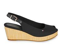 Sandales compensées femmes Tommy Hilfiger ICONIC ELBA SLING BACK WEDGE Noir 36
