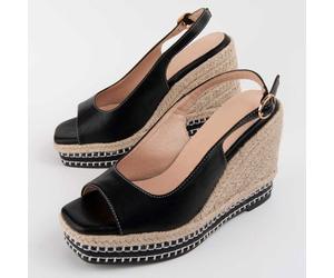 Sandales compensées Montevita Sparto noires 38