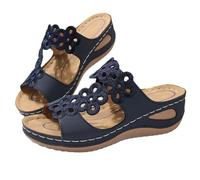 Sandales compensées pour femme - Sandales et diapositives pour femme - Pantoufles d'été pour femme - Pantoufles d'été pour femme - Pantoufles d'été pour femme - Pantoufles d'extérieur et de plage