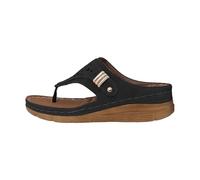 Sandales compensées pour femme - Sangle réglable - Grandes tailles - Sandales respirantes - Semelle intérieure en liège - Sandales pour la plage, les vacances, les loisirs, Noir , 40 EU
