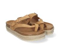Sandales compensées pour Femmes, Style Esclave, en matière Bio, doublées de Jute, Confortables et élégantes, Talon Ouvert et ornées d'une Boucle, idéales pour Le Printemps-été.