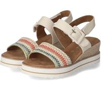 Sandales compensées pour femmes Tom Tailor Beige Textile Taille : 41