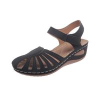 Sandales Compensées Pour Femmes Tong Femme Confortable Chaussons vider Bout Ouvert Mules Chunky Vacances Sandale Vintage Antidérapantes Respirantes