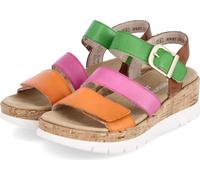 Sandales compensées Remonte Femme Multicolore Cuir lisse Taille : 41