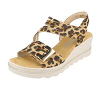 Sandales Compensées Rieker Pour Femmes, 5 CM, Bride Réglable Slingback 67410