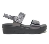 Sandales compensées Stonefly 223652 Aqua III 31 en cuir avec fermeture réglable pour femme Gris, gris, 40 EU