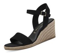 Sandales compensées Tamaris Femme Noir - Boucle de serrage - Talon compensé - Textile 41