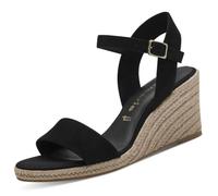 Sandales compensées Tamaris Femme Noir - Boucle de serrage - Talon compensé - Textile 41