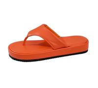 Sandales compensées tendance, mules d'été décontractées et confortables, tongs de plage à entre-doigts, semelle souple, chaussures d'intérieur et d'extérieur.#Z