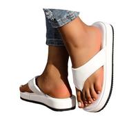 Sandales compensées Tendance, Mules d'été décontractées et Confortables, Tongs de Plage à Entre-Doigts, Semelle Souple, Chaussures d'intérieur et d'extérieur./1