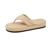 Sandales compensées Tendance, Mules été Entre-Doigts, Tongs Plage Semelle Souple, pour intérieur, extérieur, Vacances et Plage