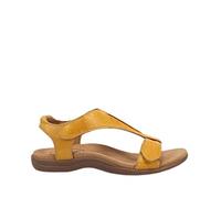 Sandales compensées tendance pour femmes - Confortables - Légères - Bout fermé - Taille 43 - Chaussures décontractées pour femmes - Jaune, 40