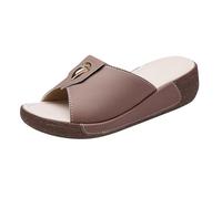 Sandales compensées texturées à bout ouvert avec boucle pour femme - Chaussures décontractées à plateforme dos nu pour les rendez-vous de shopping, bordeaux, 37 EU