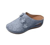 Sandales compensées Unies à Bout Fleuri, Tendance été, pour Un Confort Optimal à la Plage comme à la Maison. Tendance bohème