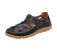 Sandales Confort Femme Été Chic Chaussure Confortable Bout Fermé Sandal Avec Boucle Orthopédique Plateforme Chaussures De Plage Anti-Dérapant Bohême Respirantes Sandales De Marche