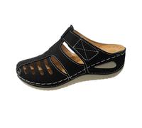 Sandales Confort Femme Été Mode Compensées Plateforme Chaussure Chaussons Confortable Bout Fermé Pantoufles Anti-Dérapant Chaussures De Plage Claquettes Léger Mules