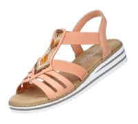 Rieker Sandales femme à brides V0651 – Ouvertes, plates et confortables – Orange (38) 37 EU/4 UK