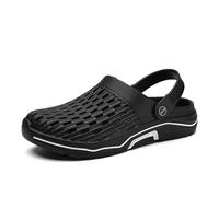 Sandales confortables à bout fermé pour homme - Confortables - Style décontracté - Pour la plage - Bout fermé - Espadrilles d'été - Chaussures d'extérieur - Chaussures d'été, Noir , 39 EU