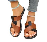Sandales Confortables pour Femmes, correctrices d'oignons pour Gros Orteils, antidérapantes, soulageant Les oignons(Brown,38 EU)