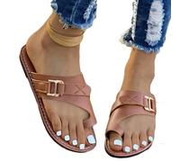 Sandales Confortables pour Femmes, correctrices d'oignons pour Gros Orteils, antidérapantes, soulageant Les oignons, Correction des oignons des Orteils fendus(Brown,40 EU)