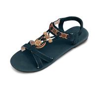 Sandales confortables pour femmes,idéales au quotidien,pour les vacances et la plage Bout ouvert avec bande élastique Modèle plat à enfiler l'été Parfaites avec un jean Chaussure Femme ete 76
