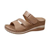 Sandales Confortables Pour Femmes - Soutien Orthopédique et Soulagement des Pieds Sandales Ergonomiques Antidérapantes d'Été, Pantoufles Confortables à Enfiler