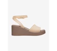 Crocs Femme Brooklyn Ankle Strap Wedge Sandales, Shitake, 41/42 EU