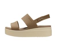Sandales Crocs Brooklyn low wedge - CROCS - Femme - Talon Large - Kaki bone - Boucle de serrage 39/40