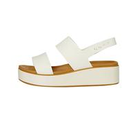 Crocs Sandales Brooklyn Matte Wrap Low Wedge – Bride, Confort iconique – Blanc cassé/Tan 41/42