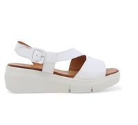 Sandales croisées Confortables pour Femmes en Cuir Blanc R80420z 38
