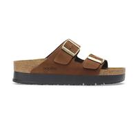 Sandales cuir Birkenstock Arizona PAP Flex Platform Nubuck Marron 38 Ãtroit