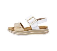 Sandales Cuir Compensé Remonte - Blanc Combi 38