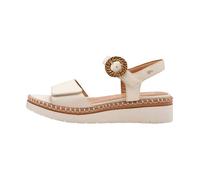 Sandales Cuir Compensé Tamaris Comfort - Ivoire 37