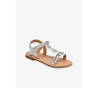 Sandales cuir enfant à scratchs Ibiscus PAR M. BELARBI argent 30