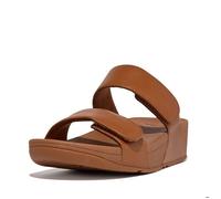 Fitflop Femme Claquettes réglables en Cuir Lulu Sandale Glissante, Tout Noir, 43 EU