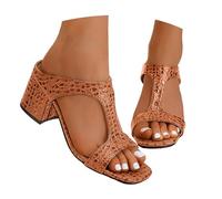 Sandales Cuir Femme Tong Plage Femme Sandales Compensées Été Confortable Décontracté Tongs Orthopédiques Fleur De Plage Plateforme Chaussures Dérapantes Respirantes Bohême Bout Ouvert Avec Bloc