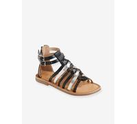 VERTBAUDET Sandales cuir fille esprit spartiates noir 25