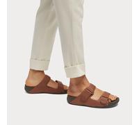 Fitflop Sandales femme Gogh - cuir MOC-Leather, glissantes Marron (Dark Tan 277) 45 EU