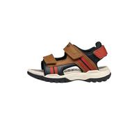 Geox Sandales Borealis Boy A – Cuir à scratch – Marron clair/Rust – Enfant 32