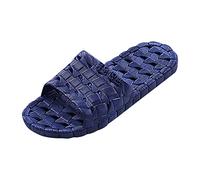 Sandales Cuir Homme Chausson Ete Homme Mode Solide Couleur Fuite Eau Séchage Rapide Antidérapant Intérieur Extérieur Confortable Plat Slide Plage Mule