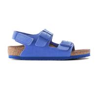 Sandales cuir nubuck jeune garçon Birkenstock Milano Birko-Flor Bleu 27